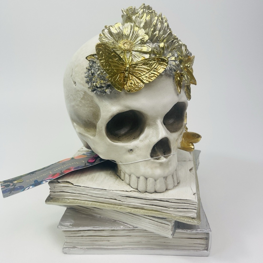 Christian Lacroix Skull Skeleton Head On Old Books Halloween Spooky 2025 Collect - Picture 5 of 16